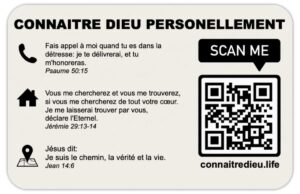 Carte de visite "Connaître Dieu personnellement"